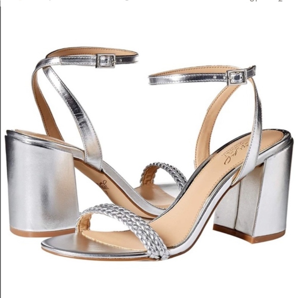Badgley Mischka - Silver Suri Block Heel